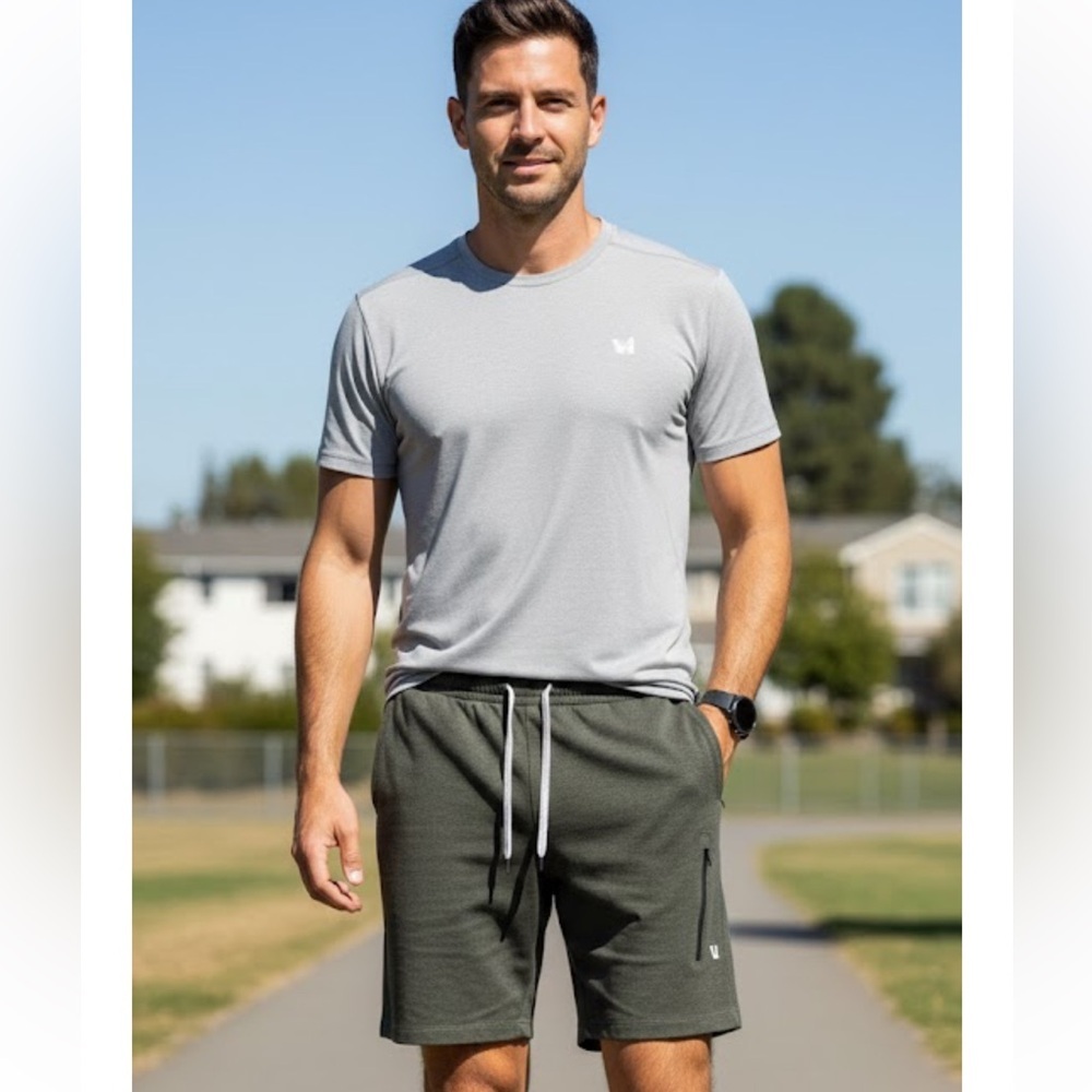 Men's Green  Athletic Shorts